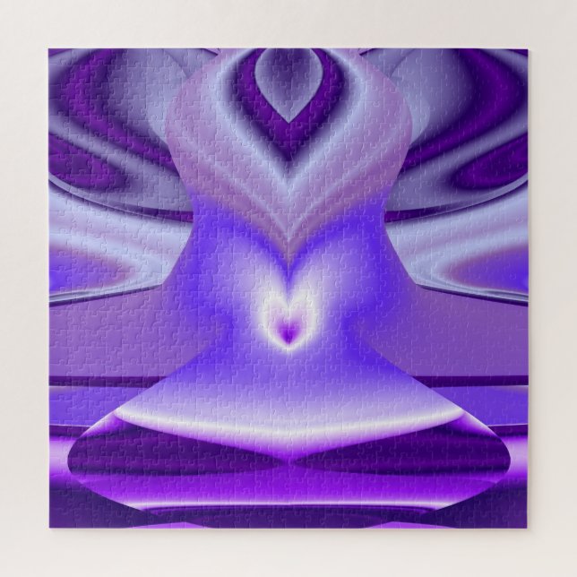 Quebra-cabeça Sonhos de Arco-Íris de Flor Roxo (Vertical)