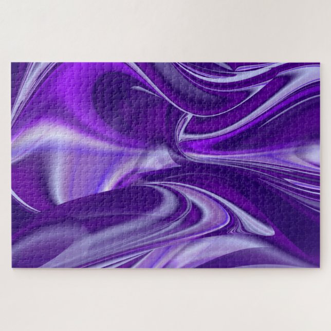 Quebra-cabeça Sonhos de Arco-Íris de Flor Roxo (Horizontal)