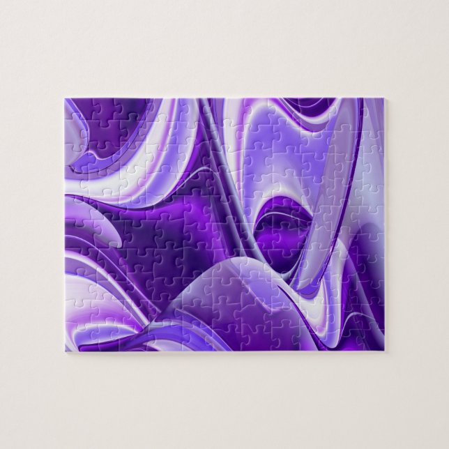 Quebra-cabeça Sonhos de Arco-Íris de Flor Roxo (Horizontal)