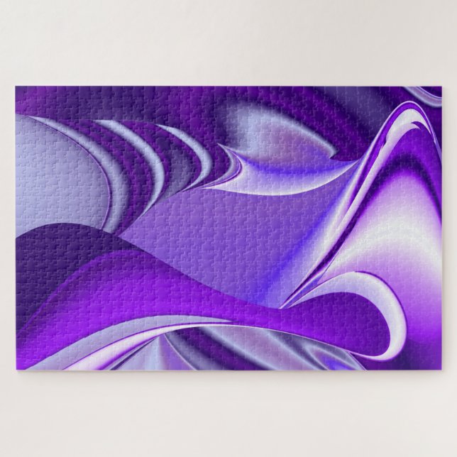Quebra-cabeça Sonhos de Arco-Íris de Flor Roxo (Horizontal)