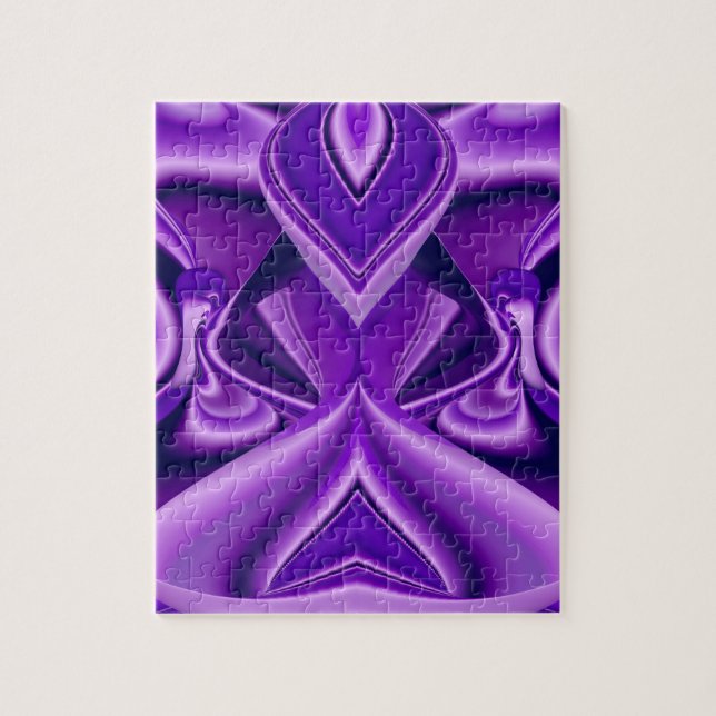 Quebra-cabeça Sonhos de Arco-Íris de Flor Roxo (Vertical)