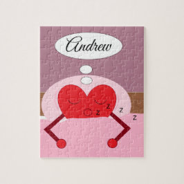 Quebra-cabeça Sonhos de Coração Rosa e Roxo