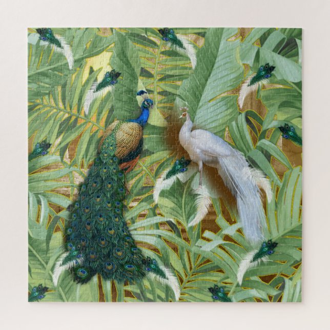 Quebra-cabeça Sonhos do Templo de Peacock ouro (Vertical)