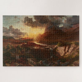 Quebra-cabeça Sonnenuntergang am Hintersee em Berchtesgaden