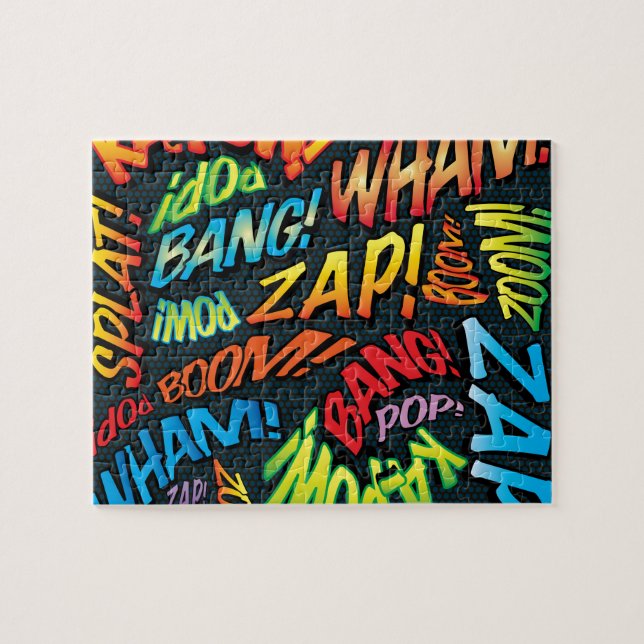 Quebra-cabeça Sons de Pop de Arte Retro Comic Book (Horizontal)