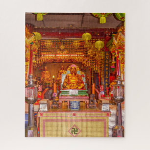 Quebra-cabeça Sorrindo Buda no Templo Chinês, Bangkok
