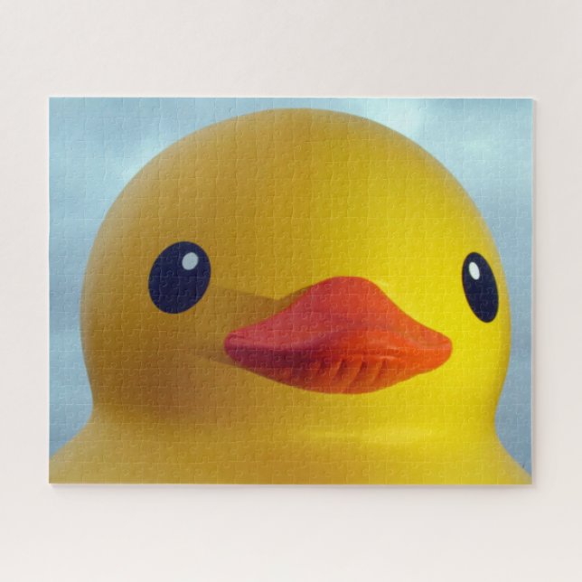 Quebra-cabeça sorriso de pato de borracha (Horizontal)