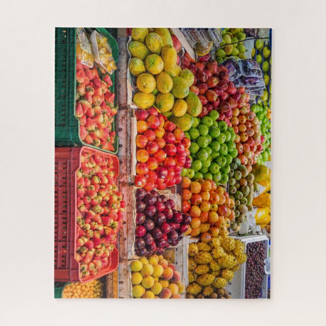 Quebra-cabeça Sortimento de barraca de frutas deliciosas (Vertical)