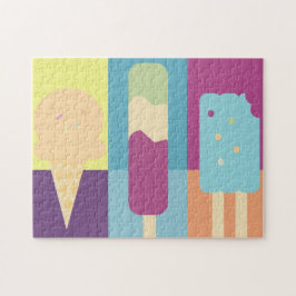 Quebra-cabeça Sorvete Colorido e Pop de gelo Doce