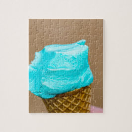 Quebra-cabeça Sorvete com macro waffle