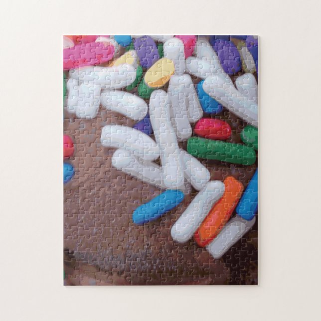 Quebra-cabeça Sorvete de Chocolate Escuro com Espelhos do Arco-Í (Vertical)