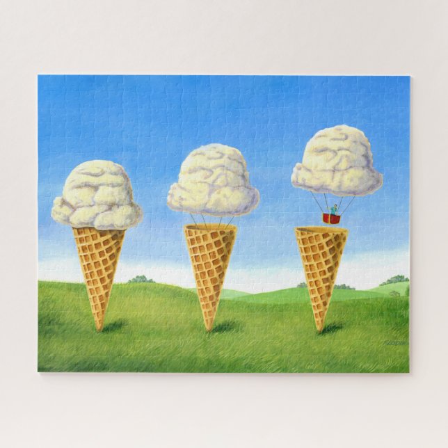 Quebra-cabeça Sorvete Whimsic Cone Ar Quente Arte do Balão (Horizontal)