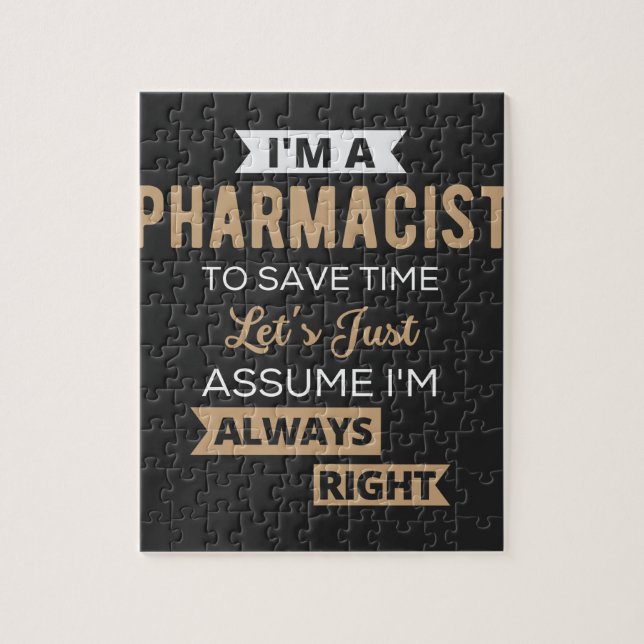 Quebra-cabeça Sou Farmacêutico para Economizar Vamos de tempo. (Vertical)