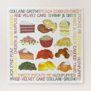 Quebra-cabeça Soul Food Favorites Foodie Southern Cuisine