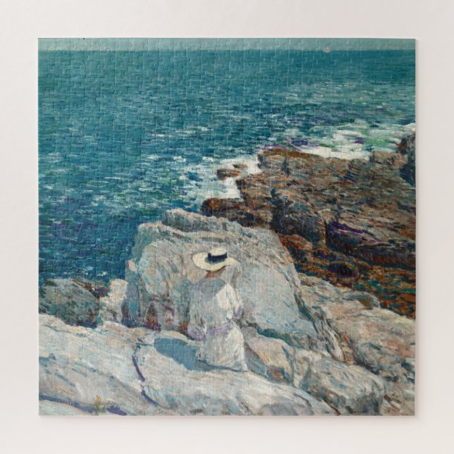 Quebra-cabeça South Ledges, Appledore, por Childe Hassam (Vertical)