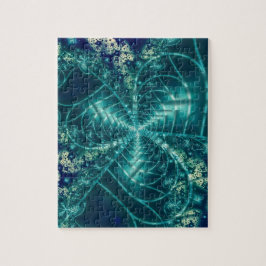 Quebra-cabeça Space | Blue and White Fractal Art