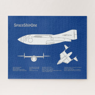 Quebra-cabeça SpaceShipOne - Planos de Blueprint do avião ABD