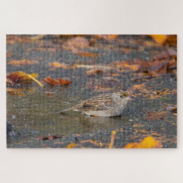 Quebra-cabeça Sparrow com ouro (Horizontal)