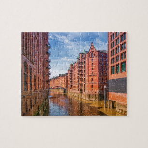 Quebra-cabeça Speicherstadt Warehouses, Hamburgo, Alemanha