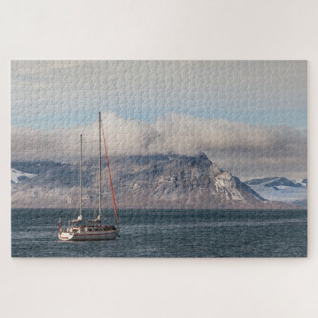 Quebra-cabeça Spitsbergen Svalbard Sailboat (Horizontal)