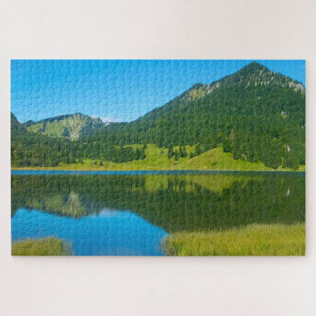 Quebra-cabeça Spitzingsee Baviera Alemanha. (Horizontal)