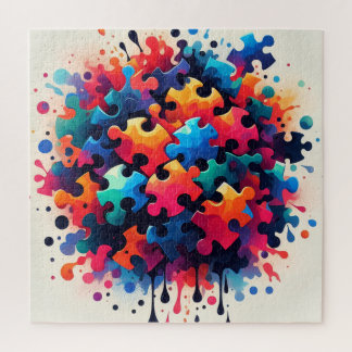Quebra-cabeça Splatter Paint Puzzle Pieces