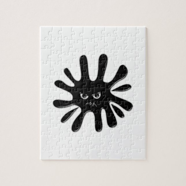 Quebra-cabeça Splatter preto irritado (Vertical)