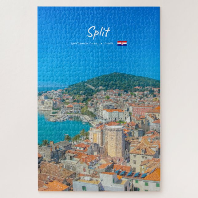 Quebra-cabeça Split, Croácia - Cidade Costeira (Vertical)