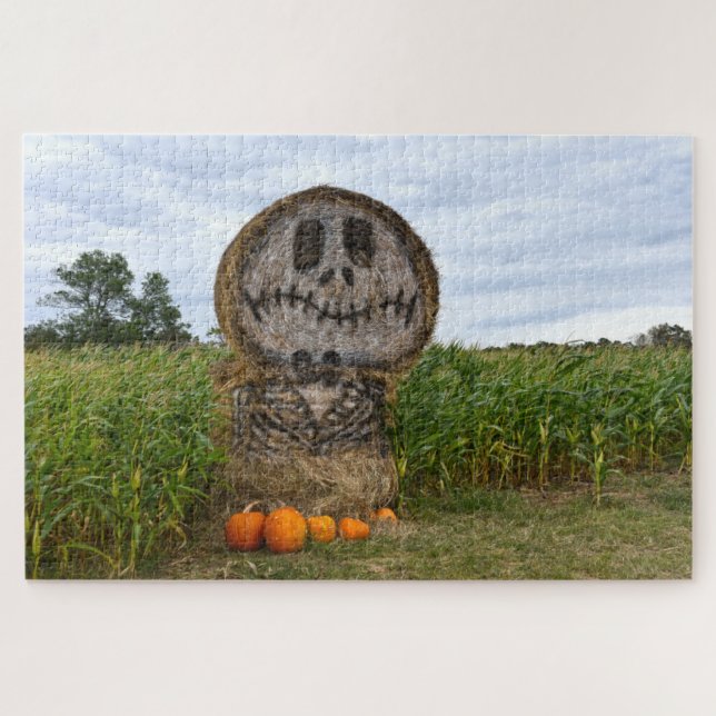 Quebra-cabeça Spooky Hay Bale (Horizontal)