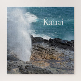 Quebra-cabeça Spouting Horn em Kauai, Havaí