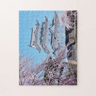 Quebra-cabeça Spring Serenity at Numazu Castle – Sakura in Bloom