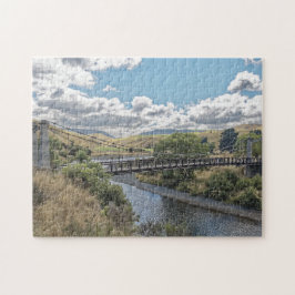 Quebra-cabeça Springvale Suspensão Bridge, Nova Zelândia