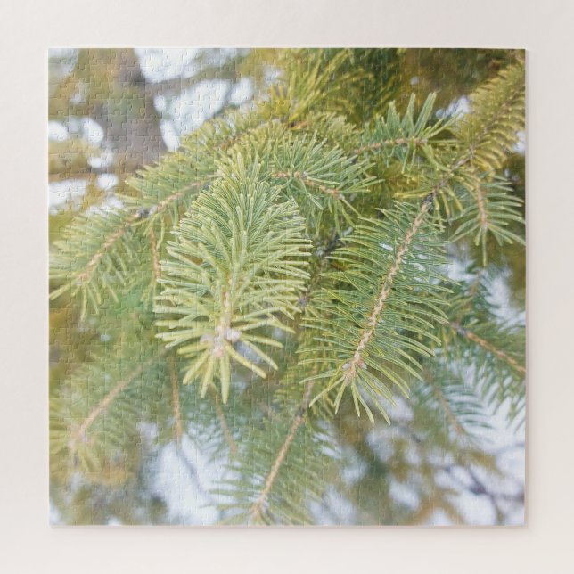 Quebra-cabeça Spruce Branches em Neve. Comprar Agora (Vertical)