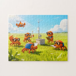 Quebra-cabeça Spy Crabs Learning How Weather Station Works