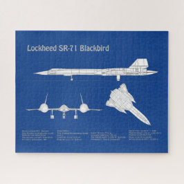 Quebra-cabeça SR-71 Blackbird - Planos de avião Blueprint ABD