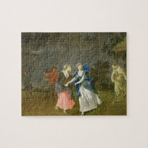 Quebra-cabeça Sra. Cibber como Cordelia, c.1755 (óleo em canvas