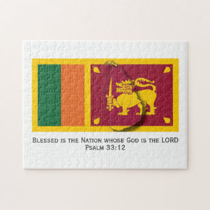 Quebra-cabeça SRI LANKA Nação Abençoada SRI LANKAN FLAG