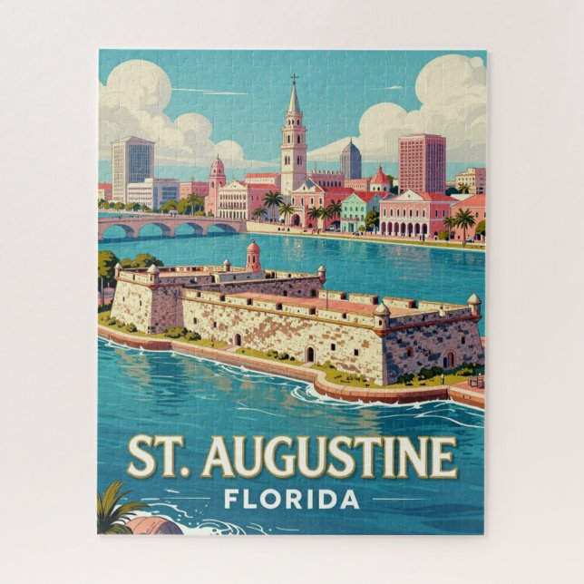 Quebra-cabeça St. Augustine Flórida Viagem Cidade Histórica 🏰 (Vertical)