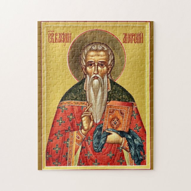 Quebra-cabeça St. Basil of Ancyra Orthodox Christian Icon  (Vertical)