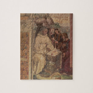 Quebra-cabeça St. Benedict contra uma paisagem, da vida o