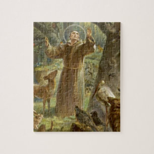 Quebra-cabeça St Francis de Assisi que Preaching aos animais