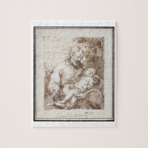 Quebra-cabeça St Joseph com a criança de sono do cristo (caneta