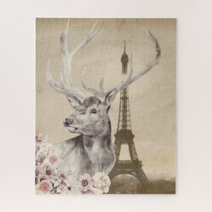 Quebra-cabeça Stag Flor e Torre Eiffel