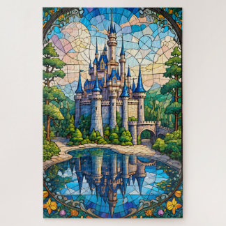 Quebra-cabeça Stained Glass Castle Jigsaw Puzzle