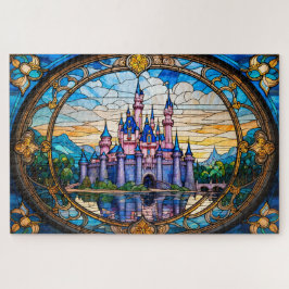 Quebra-cabeça Stained Glass Dream Castle jigsaw puzzle