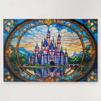 Quebra-cabeça Stained Glass Dream Castle jigsaw puzzle