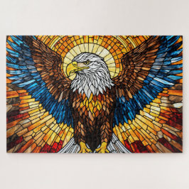 Quebra-cabeça Stained Glass Eagle Jigsaw Puzzle