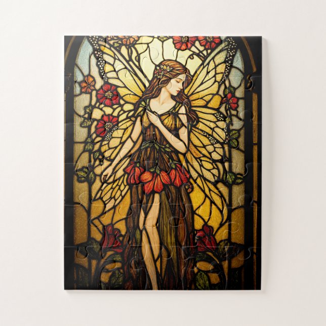 Quebra-cabeça stained glass fairy puzzle (Vertical)