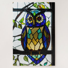 Quebra-cabeça Stained Glass Owl Jigsaw Puzzle