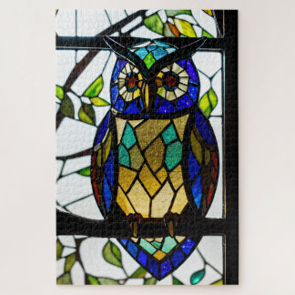 Quebra-cabeça Stained Glass Owl Jigsaw Puzzle